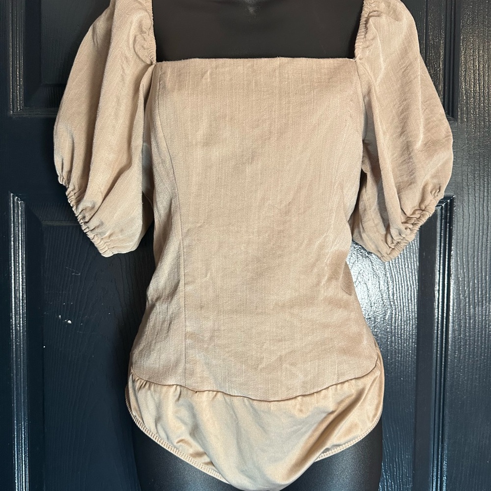 And Now This Elegant Tan Women's Bodysuit